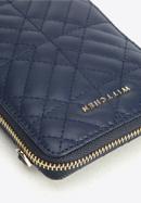 Quilted leather mini purse, navy blue, 95-2E-663-Z, Photo 4