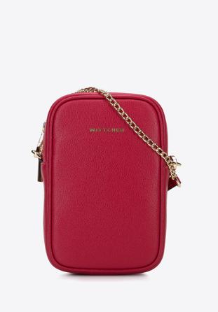 Leather mini purse, dark pink, 96-4E-610-P, Photo 1