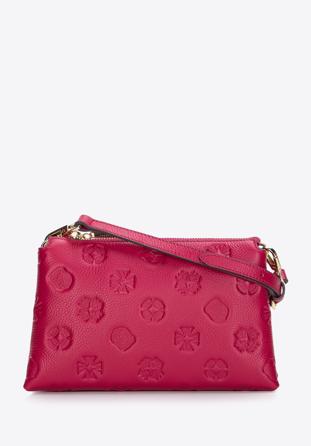 Women's leather crossbody bag, pink, 97-4E-627-P, Photo 1