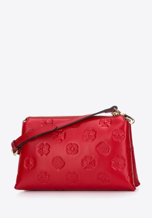 Women's leather crossbody bag, red, 97-4E-627-3, Photo 2