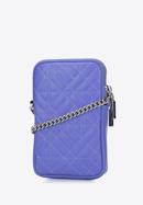 Leather mini purse with a front pocket, violet, 95-2E-664-V, Photo 2
