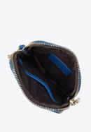 Leather mini purse with a front pocket, blue, 95-2E-664-6, Photo 3