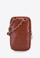 Faux leather mini crossbody bag, brown, 95-2Y-059-V, Photo 2