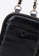 Faux leather mini crossbody bag, black, 95-2Y-059-4, Photo 4