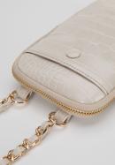 Faux leather mini crossbody bag, light beige, 95-2Y-059-Z, Photo 4