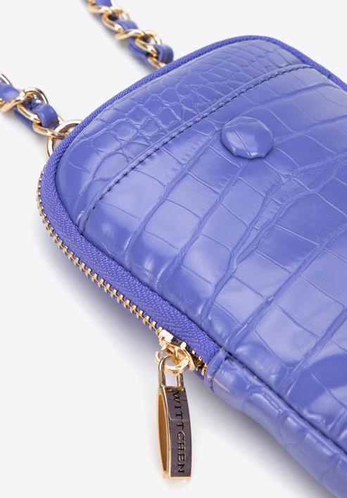 Faux leather mini crossbody bag, violet, 95-2Y-059-Z, Photo 4