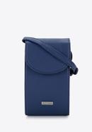 Faux leather mini phone purse, navy blue, 95-2Y-060-1, Photo 1