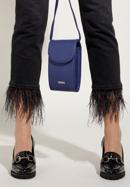 Faux leather mini phone purse, navy blue, 95-2Y-060-1, Photo 16