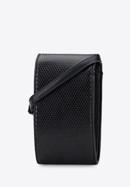 Faux leather mini phone purse, black-navy blue, 95-2Y-060-11, Photo 2