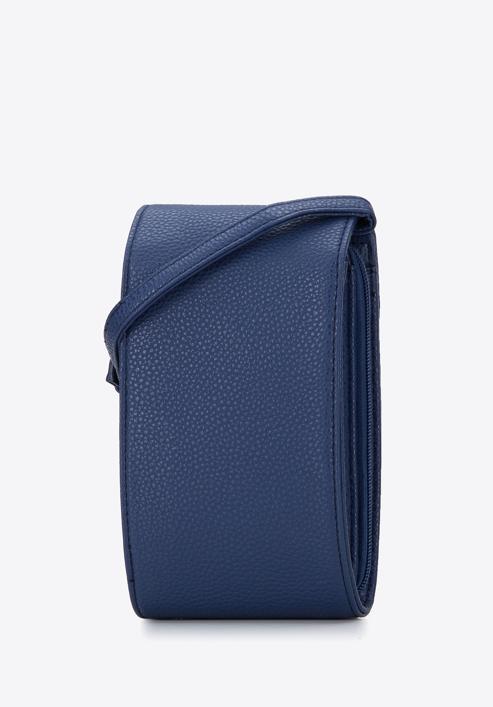 Faux leather mini phone purse, navy blue, 95-2Y-060-1, Photo 2