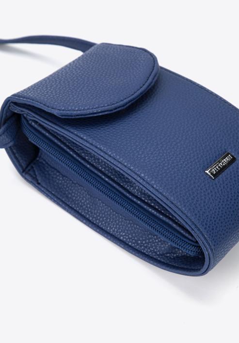 Faux leather mini phone purse, navy blue, 95-2Y-060-1, Photo 4