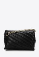 Quilted faux leather flap bag, black-gold, 97-4Y-529-3, Photo 2