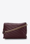 Quilted faux leather flap bag, plum, 97-4Y-529-Z, Photo 2