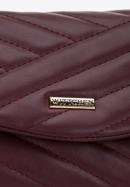 Quilted faux leather flap bag, plum, 97-4Y-529-1G, Photo 4