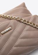 Quilted faux leather flap bag, beige, 97-4Y-529-1S, Photo 4