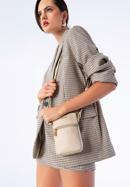 Faux leather mobile phone crossbody bag, cream, 97-2Y-533-1, Photo 15