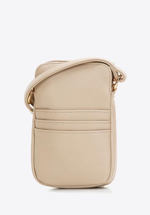 Faux leather mobile phone crossbody bag, cream, 97-2Y-533-9, Photo 2