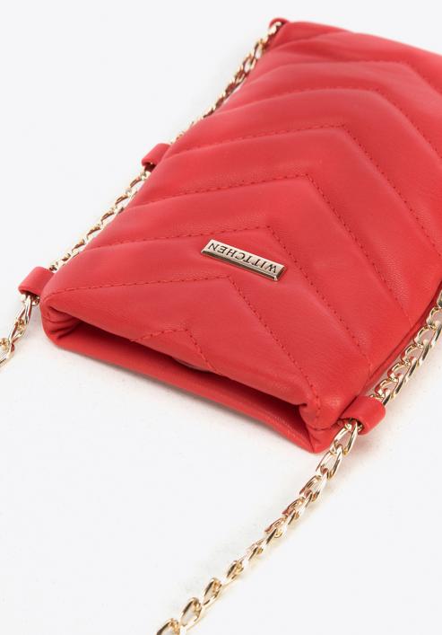Quilted faux leather mini purse, red, 95-2Y-501-1, Photo 4