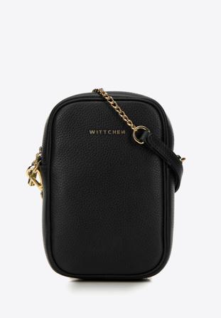 Leather mini purse, black, 98-2E-616-1, Photo 1