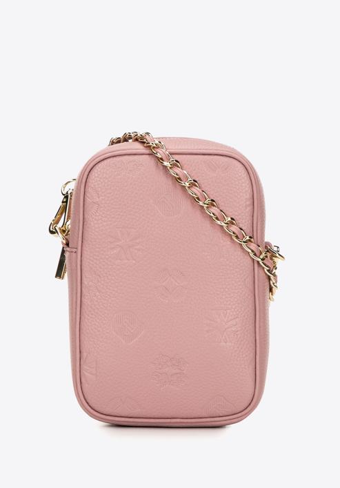 Monogram leather mini purse, muted pink, 98-2E-601-9, Photo 1