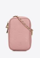Monogram leather mini purse, muted pink, 98-2E-601-1, Photo 1