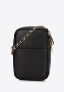 Monogram leather mini purse, black, 98-2E-601-0, Photo 2