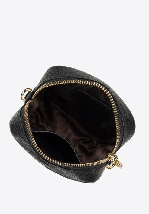 Monogram leather mini purse, black, 98-2E-601-0, Photo 3