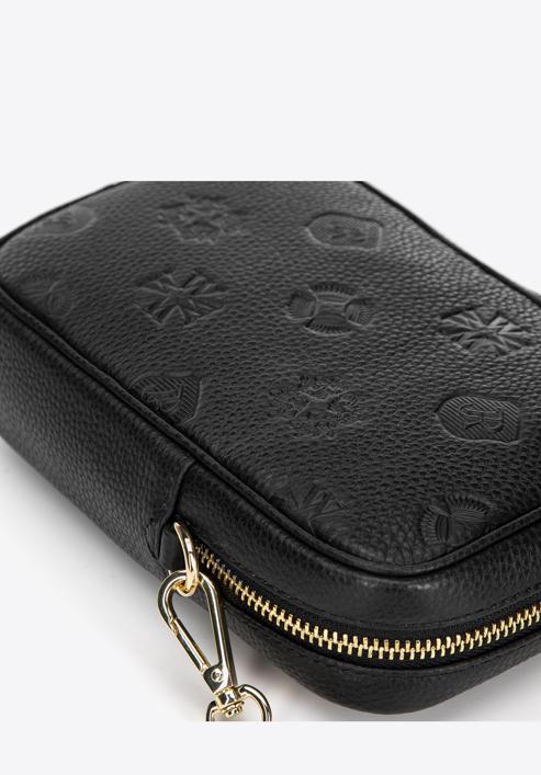 Monogram leather mini purse, black, 98-2E-601-P, Photo 4