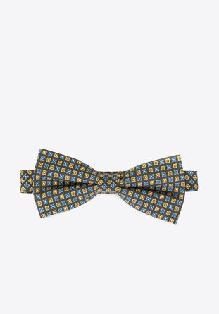 Silk bow tie, blue-yellow, 92-7I-001-X1, Photo 1