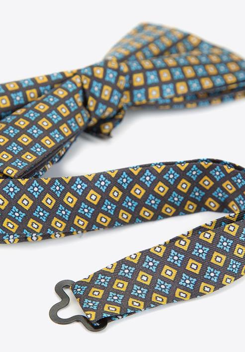 Silk bow tie, blue-yellow, 92-7I-001-X1, Photo 4