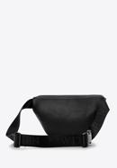 Men's faux leather waist bag with lustrous front zip, black, 98-3P-504-1, Photo 2