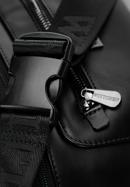 Men's faux leather waist bag with lustrous front zip, black, 98-3P-503-8, Photo 4