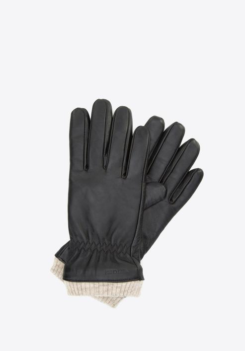 Men's leather gloves, black, 44-6A-703-1-S, Photo 1