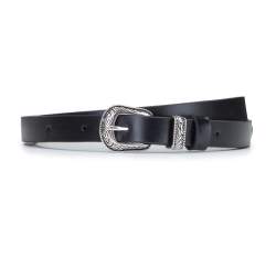 Decorative leather belt, black, 92-8D-304-1-L, Photo 1