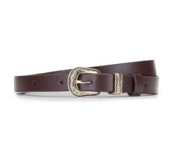 Decorative leather belt, brown, 92-8D-304-4-L, Photo 1