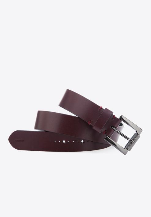 Women's belt, burgundy, 85-8D-305-2-S, Photo 2
