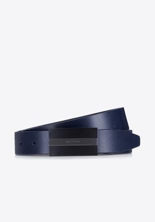Men's belt, navy blue, 87-8M-312-7-12, Photo 1