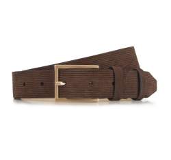 Men's suede belt, brown, 91-8M-313-4-10, Photo 1