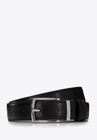 Men's leather reversible belt, black-brown, 97-8M-904-1-90, Photo 1