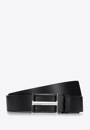 Men's leather belt, black, 97-8M-908-1-10, Photo 1