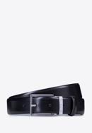 Men's leather belt, black, 98-8M-900-1-11, Photo 1