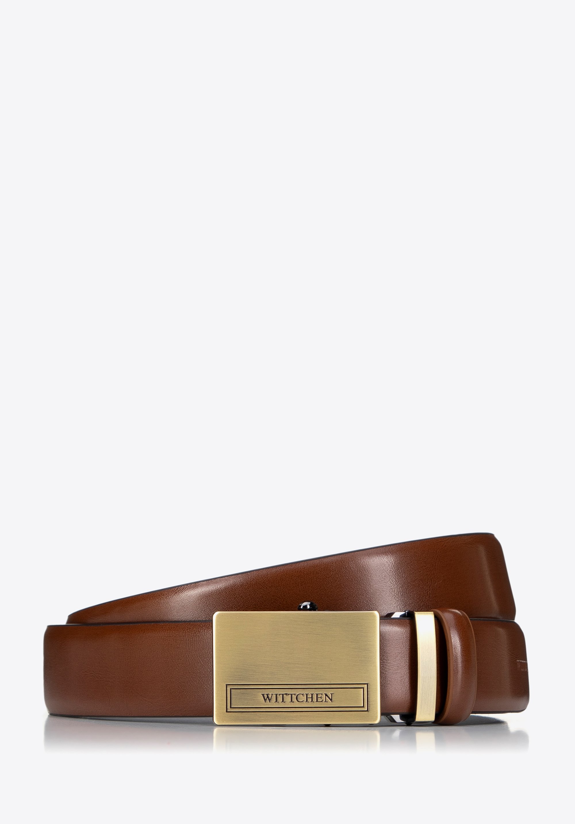 Men's leather plate buckle belt, brown, 99-8M-111-44-90, Photo 1