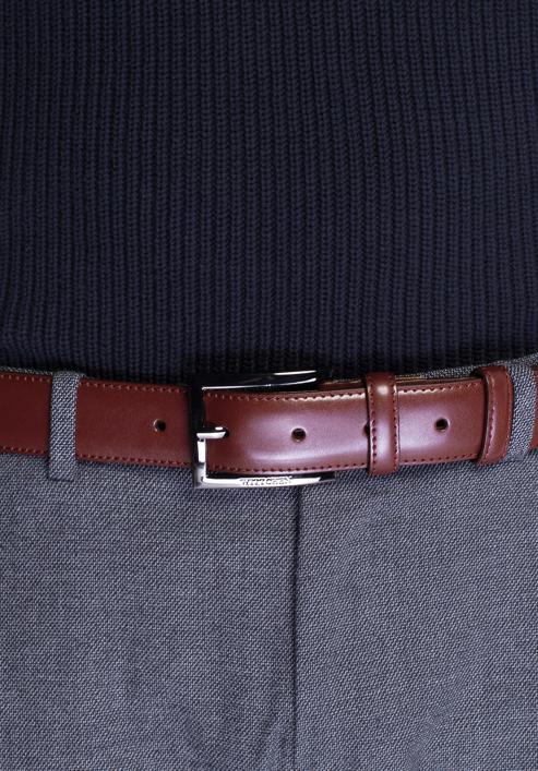 Men's belt, burgundy, 87-8M-307-2-11, Photo 15