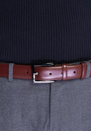 Men's belt, burgundy, 87-8M-307-2-11, Photo 1