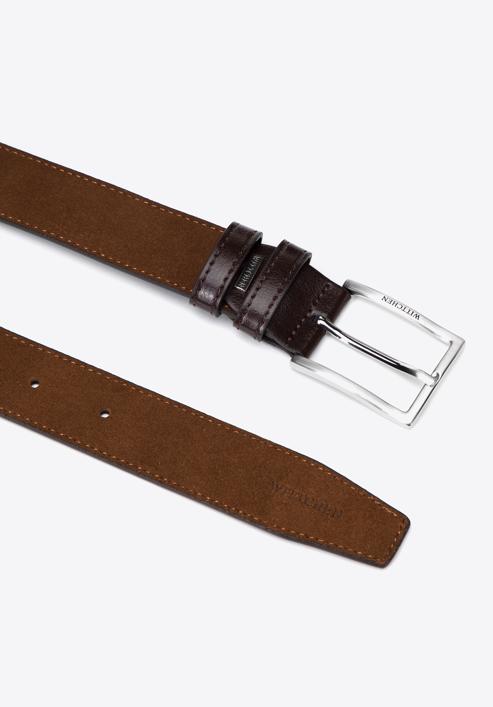Men's leather belt, dark brown - light brown, 97-8M-907-Z-11, Photo 2