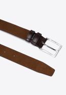 Men's leather belt, dark brown - light brown, 97-8M-907-8-10, Photo 2