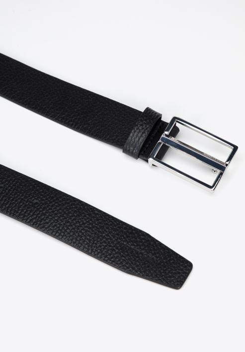 Men's leather belt, black, 97-8M-908-1-90, Photo 2
