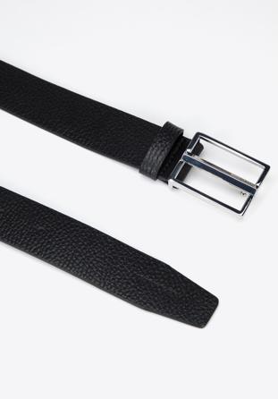 Men's leather belt, black, 97-8M-908-1-10, Photo 1