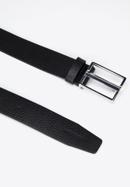 Men's leather belt, black, 97-8M-908-1-12, Photo 2