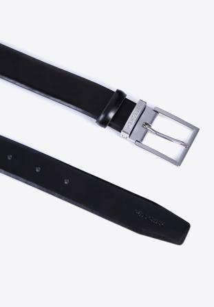 Men's leather belt, black, 98-8M-900-1-10, Photo 1